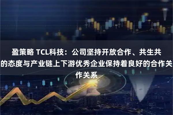 盈策略 TCL科技：公司坚持开放合作、共生共赢的态度与产业链上下游优秀企业保持着良好的合作关系